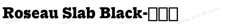 Roseau Slab Black字体转换